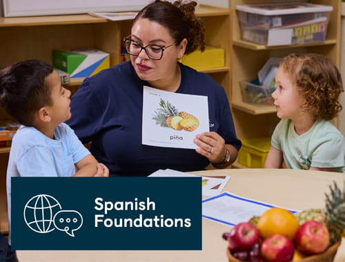Spanish teacher during learning adventure Spanish class