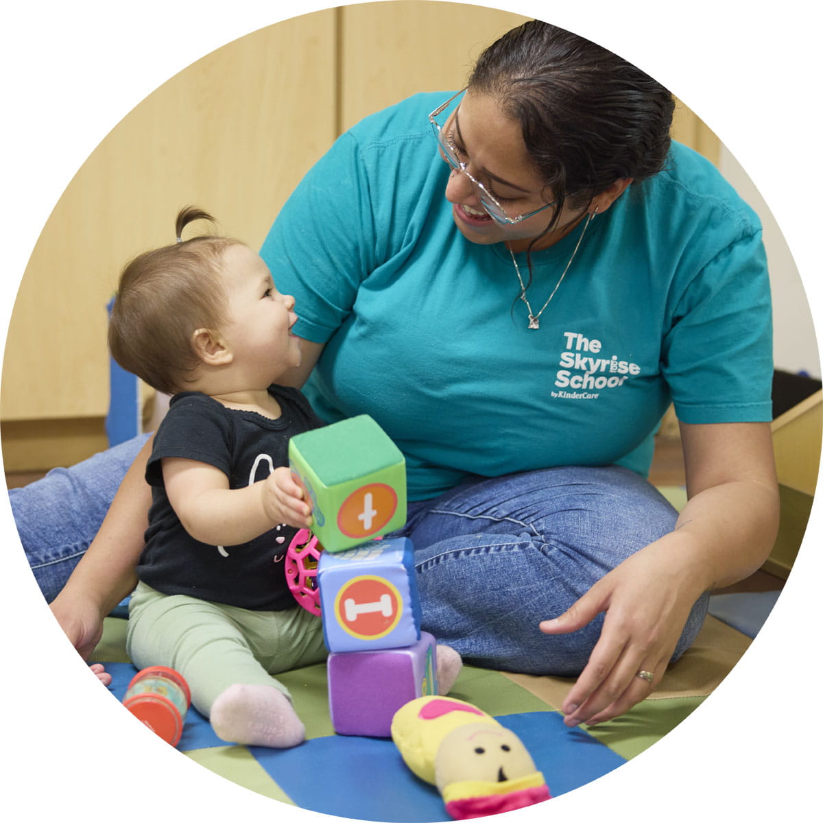 teacher with infant