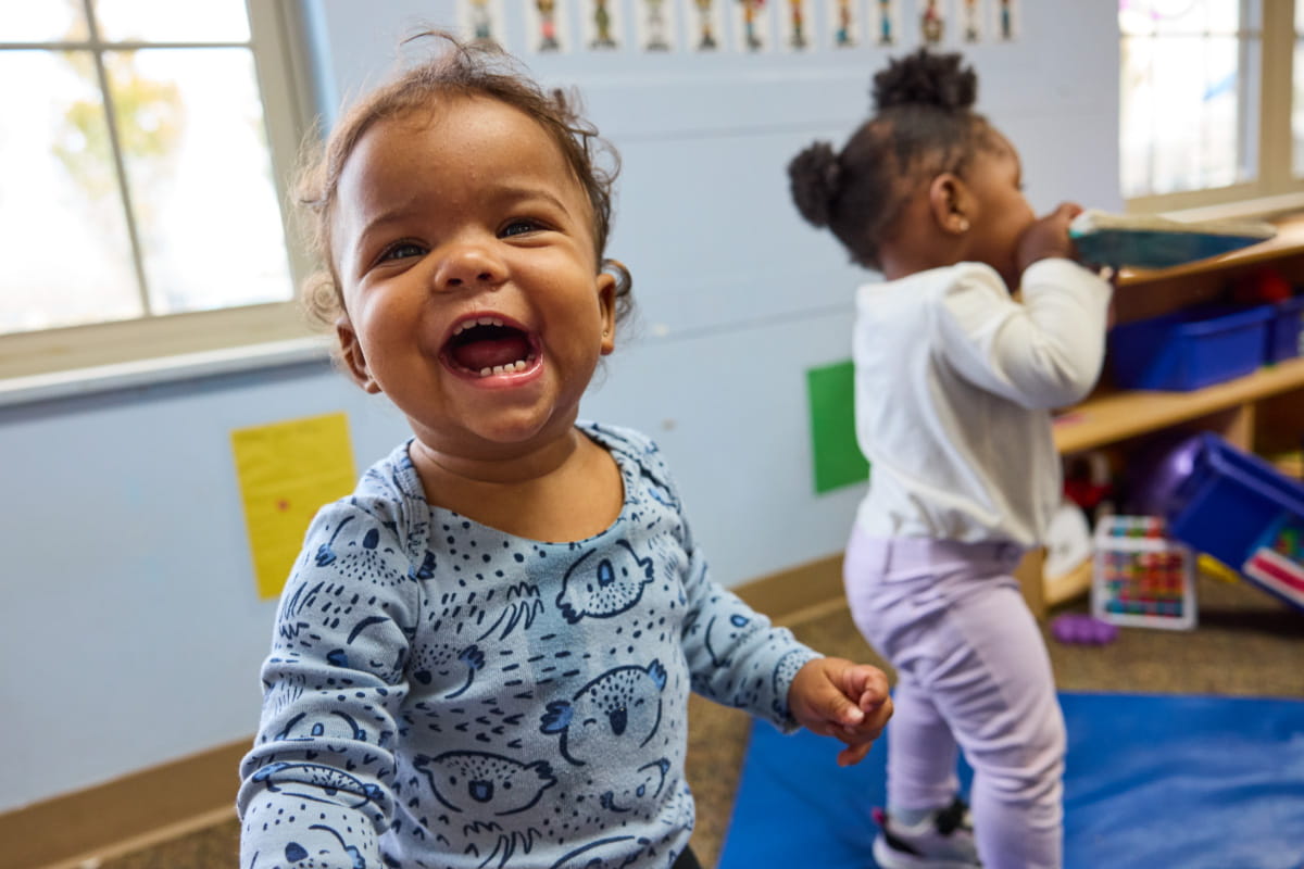 baby laughing