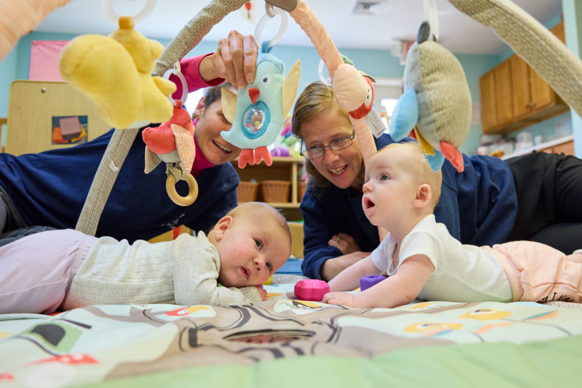 babies with teachers