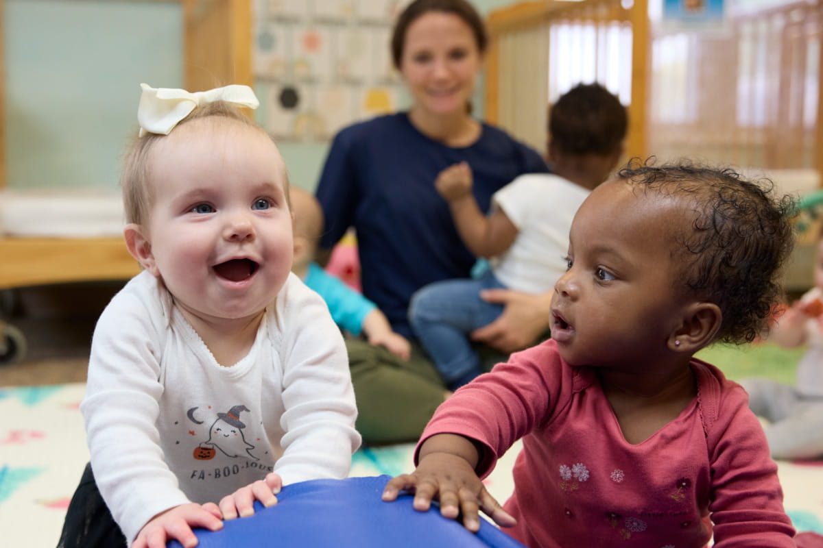 babies playing