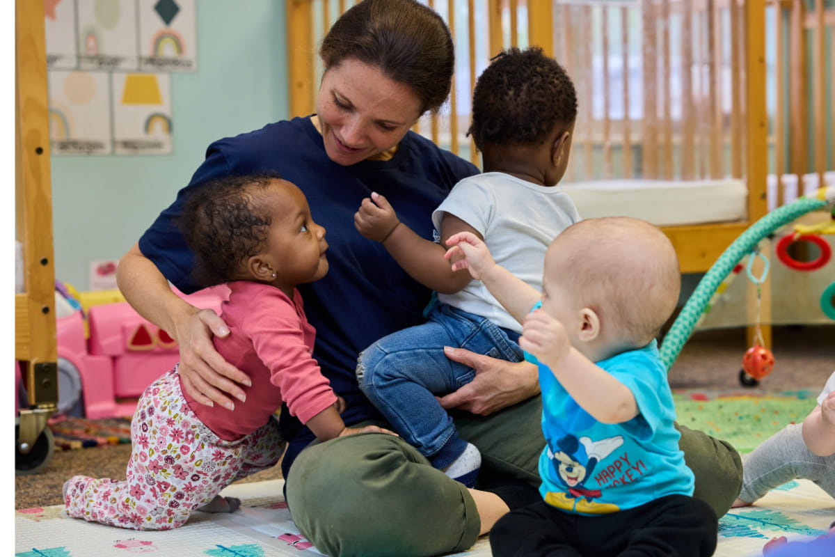 babies with teacher